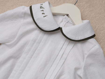 Costumas botez baietel Liam- verde kaki [3]