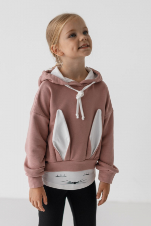 FETITE - Hanorac pentru fete Bunny roz