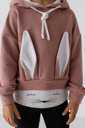 Hanorac pentru fete Bunny roz [4]