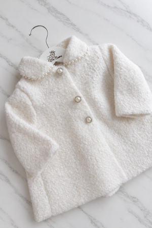 PALTONASE BOTEZ - Paltonas stofa boucle ivory