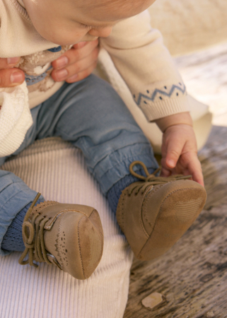 ACCESORII BAIETEI - Pantofi bebe baietel Beige