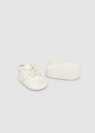 ACCESORII BAIETEI - Pantofiori bebe baietel ivory