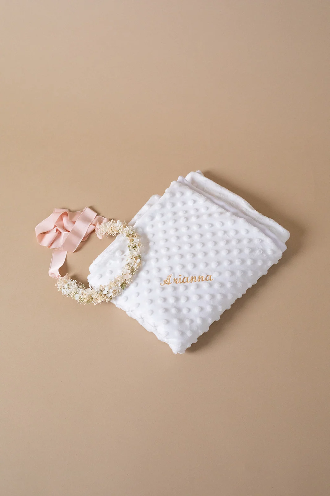 TRUSOURI BOTEZ FETITE - Paturica bebe plus minky dublata cu bumbac