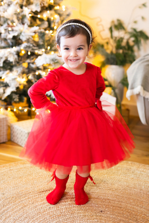ROCHITE ELEGANTE FETE - Rochita rosie fete Carol - LittleClaire