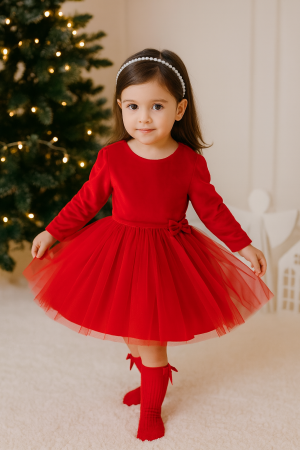 ROCHITE ELEGANTE FETE - Rochita rosie fete Carol - LittleClaire