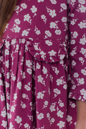 Rochie fete bumbac mov Olivia [2]
