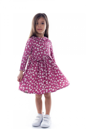 Rochie fete bumbac mov Olivia [4]