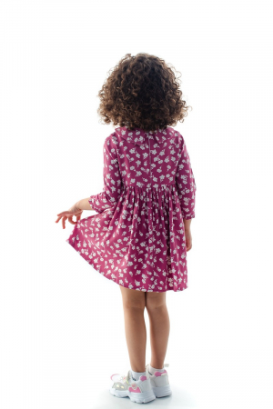 Rochie fete bumbac mov Olivia [8]