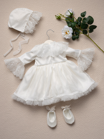 alt= ”Rochita de botez Agatha pentru fetite” [10]