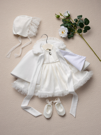 alt= ”Rochita de botez Agatha pentru fetite” [1]