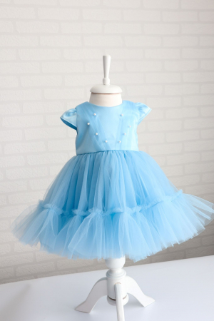 BOTEZ FETIȚE - Rochita botez fetita Melania Baby blue