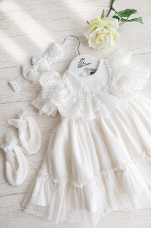 ROCHITE PRIMA ANIVERSARE - Rochita botez Lace Heirloom – piesă de colecție pentru momente speciale