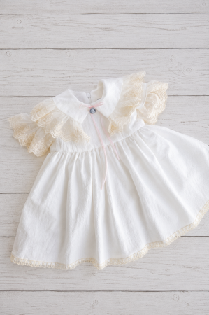 ROCHITE BOTEZ FETITE - Rochita botez materiale premium Fleur de Lin