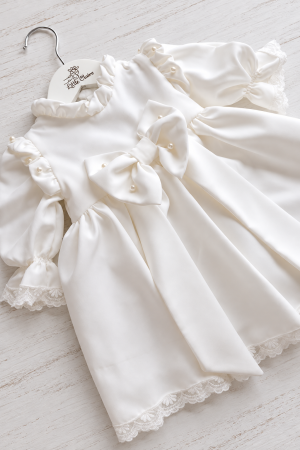 ROCHITE BOTEZ FETITE - Rochiță de botez Ivory Evelyn– eleganță atemporală, exclusiv Little Claire