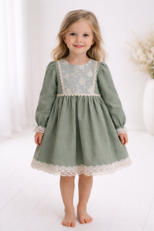 ROCHITE ELEGANTE FETE - Rochita eleganta fetita Salvia din materiale premium