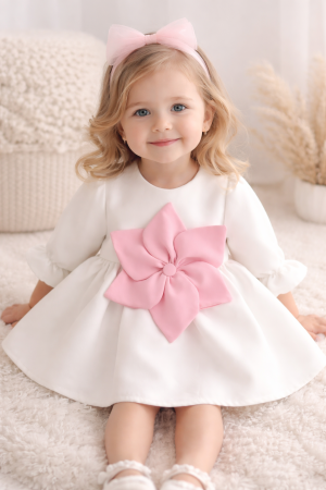 PRIMA ANIVERSARE - Rochita eleganta Pastel Blossom 1-3 ani