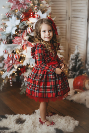 SĂRBĂTORI DE IARNĂ - Rochita Craciun fete Holly- LittleClaire