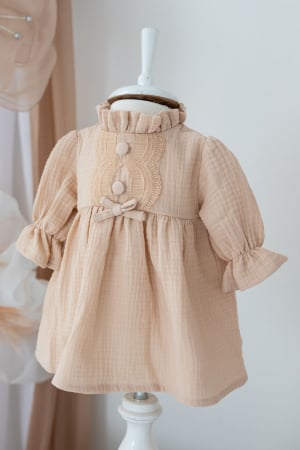 BOTEZ FETIȚE - Rochita eleganta muselina fetita Ileana by Little Claire