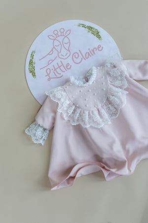 BOTEZ FETIȚE - Rochita botez roz Margot - Little Claire