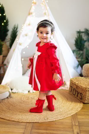 ROCHITE BOTEZ FETITE - Rochita rosie fete Arabella