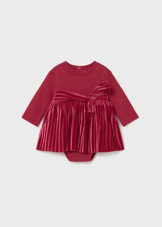 BOTEZ FETIȚE - Rochita rosie tip body bebe