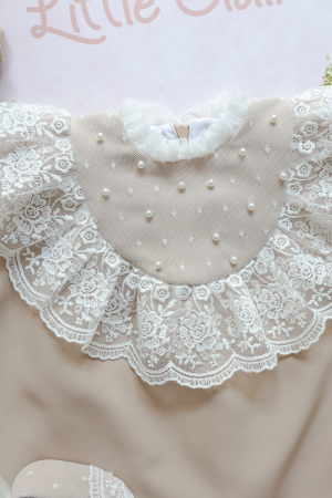 Rochita botez fetita crem Serenity by Little Claire [4]