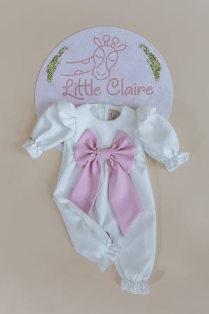 Salopeta fetita cu fundita roz personalizabila [1]