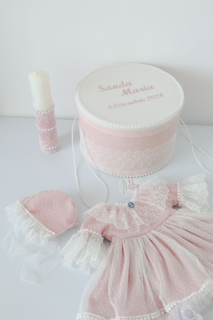 Set botez Agatha roz pudra [1]