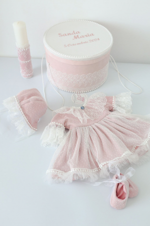 Set botez Agatha roz pudra [2]