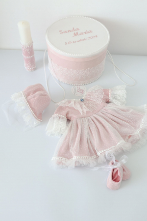 Set botez Agatha roz pudra [3]