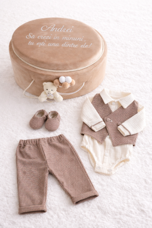 TRUSOURI BOTEZ BAIETEI - Set botez baietel Sebastian Grenat