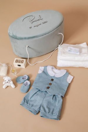 SETURI BOTEZ BAIETEI - Set botez baietel Theodore- varianta bumbac standard