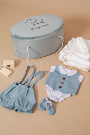 SETURI BOTEZ BAIETEI - Set botez complet Theodore- varianta muselina
