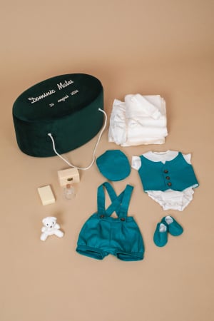Set botez complet Turquoise Charm- varianta muselina [2]