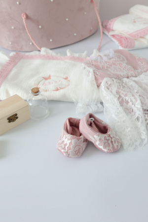 Set botez fetita Dorothea- roz pudra [1]