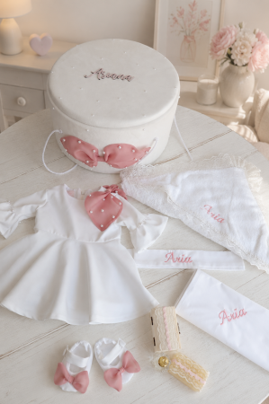 SETURI BOTEZ FETITE - Set complet botez fetita Juliette by Little Claire