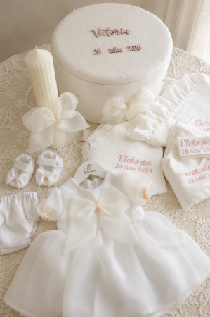 TRUSOURI BOTEZ FETITE - Set botez fetita alb Talia