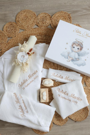 Set botez fetiță – Trusou personalizat & rochiță Isadora- Little Claire [4]