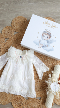 Set botez fetiță – Trusou personalizat & rochiță Isadora- Little Claire [5]