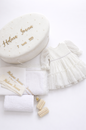 BOTEZ FETIȚE - Set botez fetita Viviane, trusou si rochita