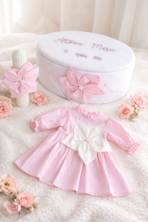 TRUSOURI BOTEZ FETITE - Set botez fetite materiale premium - Celeste by Little Claire