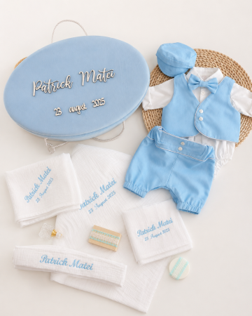 SETURI BOTEZ BAIETEI - Set botez Filip- varianta muselina