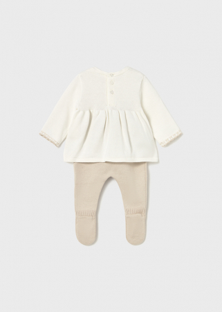 Set cadou nou nascut fetita pulover si pantalon cu botosei [1]