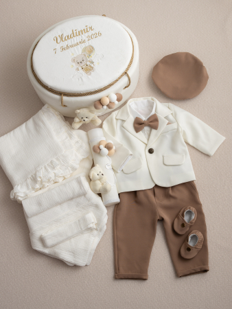 SETURI BOTEZ BAIETEI - Set complet botez baietel Carol , tematica ursulet