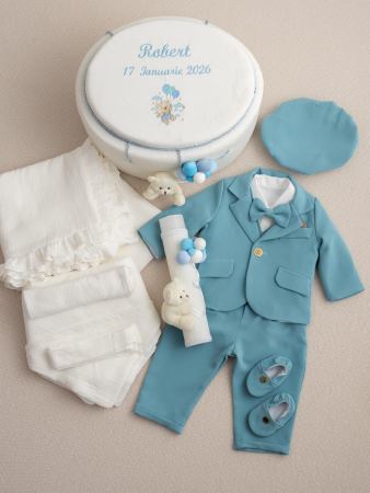 SETURI BOTEZ BAIETEI - Set complet botez baietel Luca, tematica ursulet - Little Claire
