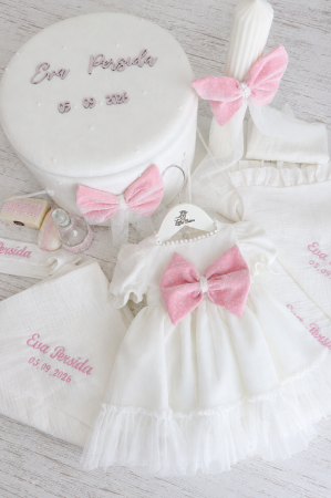 TRUSOURI BOTEZ FETITE - Set de botez pentru fetita Blush Signature Set