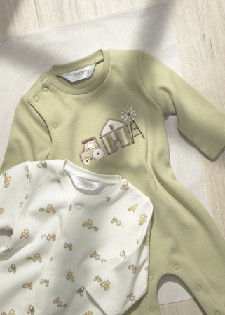 PENTRU BAIETEI - Set doua salopete newborn Baietel Mayoral