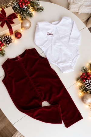 CRACIUN BAIETEL - Set elegant pentru băieței Royal Velvet – Catifea & Bumbac