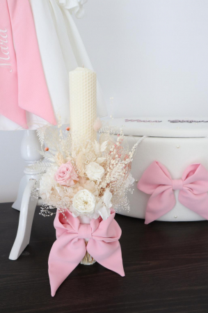 Set Premium Botez Fetiță – Rochiță, Trusou, Cufăr, Lumânare Ava Little Claire [1]