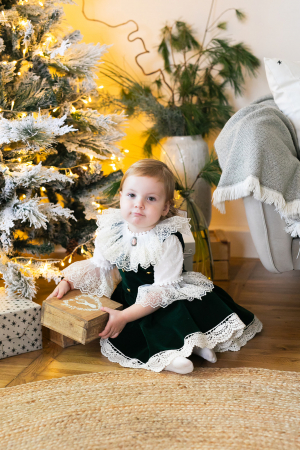 SĂRBĂTORI DE IARNĂ - Rochita craciunita fete Blitzen- LittleClaire